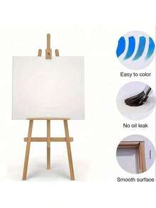 3, 4, 5 Multi-Size Canvas Frames, Wooden Frames With Pure Cotton Canvas, Solid Wood Frames, Stable And Durable, Exquisite Craftsmanship, Acrylic Painting, Watercolor And Tempera Art Colors Are Bright And Long-Lasting, Art Canvas Board, Solid Wood Frame, Stable And Durable - Professional, Beginner Art Supplies | Blank Canvas Board | Smooth Texture, Canvas Frame With Canvas - Special Linen Canvas Frame - Blank Inner Frame - Texture Painting Acrylic Canvas Board - Canvas Frame - Canvas Solid Wood Strip Painting Material - Blank Hand-Painted Acrylic Canvas For Beginners To Practice - Framed Canvas Frame - Canvas Linen - Pure Canvas Board - Acrylic Paint White Cloth Frame - Painting Tool With Cloth Board - Desktop Small Easel - Art Supplies - Sketch - Mini Easel Drawing Board Set - White - View 3