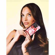 HMXGYJWildflower Cases Kensington Collab Compatible With Apple  16 Kiss Lipstick Red Pink Popular Aesthetic Cute  Protective Black Bumper 4ft Drop Certified Women Owned Small Business4023