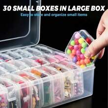 1 Set Of 12/15/20/30 Pcs (2.17in) Clear Plastic Storage Boxes - Suitable For Beads, Jewelry And Craft Items - Durable Organizational Solution, Perfect Small Gift For Yourself, Students, Friends And Lovers, Jewelry Box For Women Storage Organizer Travel Essentials Back To School Dormitory Storage