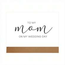 To My Mom On My Wedding Day Card, Wedding Day Card To Mum, Card For Mom On My Wedding Day