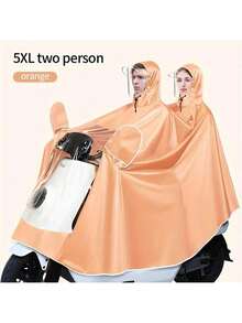 带背包的多功能连帽PVC雨衣