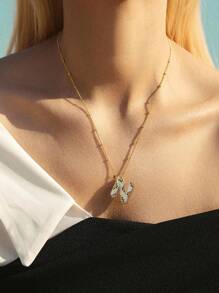Ein modisches und kreatives, exquisites Kupfer-Zirkonia-Bubblehalsband mit Leopardenmuster von A-Z, 26 Buchstabenanhänger mit englischen Buchstaben, Initialen-Anhänger mit Nachnamen, ein Halsband für Frauen zum lässigen Tragen im Alltag, ein Geschenk für Feste und Feiern!