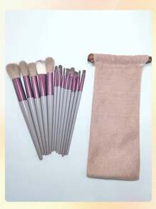 13 Makeup Brush Set Soft Bristle Brush + Cloth Cover Blush Brush Eye Shadow Brush Concealer Brush Contouring Brush Beauty Tool