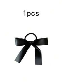8件套多功能发饰套装-黑色丝带蝴蝶结头带简约时尚头带韩式马尾夹适合女生日常佩戴