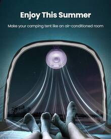 Gaiatop Ventilador oscilante para cochecito de bebé, luz LED nocturna, 4 velocidades, recargable, rotación de 360 ° , con clip, pequeños ventiladores portátiles para asiento de coche, cuna, viajes - Gente - Ver 8