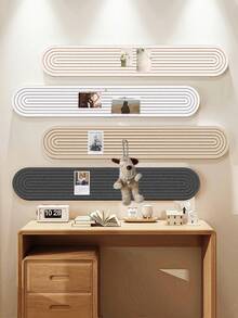 1pc No Drill Decorative Bulletin Board, Multi-Purpose Polyester Felt Noticeboard, Self-Adhesive Photo Wall DIY Display Board, Reusable Household/Office Wall Memo Board, Wall Mounted Pinboard. Suitable For Room Decoration, Office Memo, Poster Decor, Photo Sticking, Calendar Planning, Suitable For Bedroom, Study, Living Room, Sofa Wall, Office And School Home Decor Back To School School Supplies - Multicolor - View 6