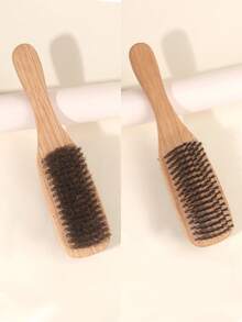 5pcs Professional Hair Styling Brush Set, Including Double-Sided Beard Brush, 3-Row Bristle Brush, Edge Brush, Volumizing Brush, Tail Comb, Sectioning Comb And Smoothing Brush, Designed For Women, Salon And Home Use - Multicolor - View 7