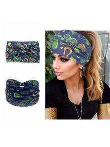 1 pièce Bandeau imprimé pour femme Style bohème, bandeau rétro à design torsadé pour la Saint-Valentin, bandeau antidérapant et confortable avec nœud, accessoire de cheveux élégant pour femmes, adapté pour un usage quotidien, décontracté, sportif, randonnée, yoga, fête, navette, vacances, lavage du visage, maquillage, coiffure, mariage, demoiselle d'honneur, idéal pour la fête des mères, la remise des diplômes, l'anniversaire