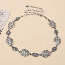 1pc Vintage Bohemian Retro Style Metal Chain Waist Belt, High-Fashion Decorative Waist Chain For Women, Suitable For Beach, Party, Gathering, Sexy Display, Gift For Girlfriend And Friend