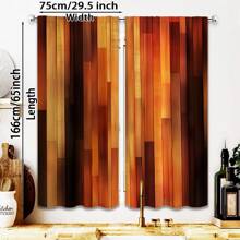 2pcs Stylish 3D Curtains Colorful Design Sense, Printed Life Blackout Curtains For Privacy Bedroom, Living Room, Kitchen And Various Rooms, Good Choice For Various Festivals, Machine Washable, Easy Care