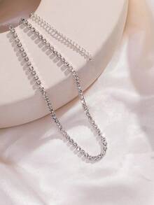 1 Cái/bộ Nữ Đơn Giản Và Gợi Cảm Dây Đơn Trắng Dây Chân Đá Cho Mùa Hè, Bikini Trang Sức Cơ Thể - Bạc - Xem 5