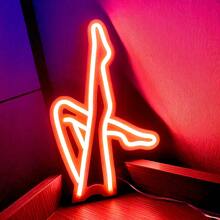 1 件霓虹灯火焰、火箭、牛头、外星人、欢迎霓虹灯，电池或 USB 供电 LED 装饰灯，11x7.36x0.7 英寸（28x18.7x1.8 厘米），适用于桌面、墙面装饰、游戏室、女孩卧室、宿舍、酒吧、庭院、露营、周年纪念、情人节生日派对、节日礼物、万圣节、圣诞节 - 白色 - 查看 25