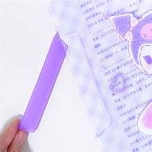 Sanrio 1 Stück Sanrio Kuromi MyMelody Mappe Schüler Prüfungspapier Aufbewahrungsclip, süßer Cinnamoroll transparent verstärkter A4 A3 Papieraufbewahrungsclip, Büroartikel, Mädchen Geschenke, Schulmaterial, Schulanfang