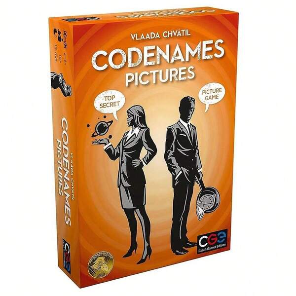 时尚的视觉智能游戏 - 以装饰艺术为灵感的图片卡，带有秘密任务主题，适合姐妹会游戏之夜