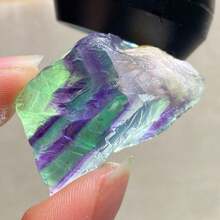 Cristais de fluorita azul-esverdeada-roxa natural, pedras minerais brutas, pingente, pedra de bolso, pequeno ornamento