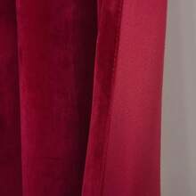 63 Inch Length Berry Color Block Rod Pocket Thermal Insulated Window Drapes Set Living Room/Bedroom/Dining Room, W52 X L63, 2 Panels, Home Decor - Hot Pink - View 5