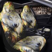 Gold Glitter Wolf Full Coverage Car Seat Cover Set, Suitable For All Seasons, Fabric Material, Fits Multiple Vehicle Models, Comprehensive Protection (Personalized Wolf Design, Suitable For All Seasons) - one-size - View 7
