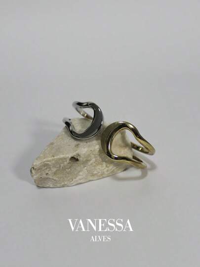 Bracelete Dourado Com fecho Maxi detalhado Verniz Italiano