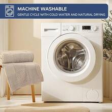 Knit Throw Blanket,Classical Checkered Blanket For Couch,Cozy Warm Knitted Throw Blanket For Bed Sofa Living Room, Decorative Stretched Throw, Lightweigh,50"X 60"Oatmeal - Oatmeal - 查看 6