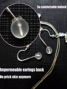 10/20/30 件舒适不易穿透的柔软耳环后盖耳环别针后盖，柔软透明耳环后盖替换件，适用于 DIY 珠宝制作配件，硅胶透明圆柱耳钉耳环配件，适合女性日常佩戴 - 彩色 - 查看 2