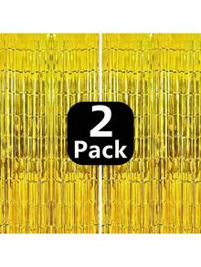 4 包铝箔窗帘背景银色金属丝箔流苏窗帘照片亭道具适用于生日婚礼订婚育儿室装饰婴儿洗礼单身派对圣诞节节日庆祝派对装饰、母亲节毕业季装饰、生日、单身派对、准新郎派对装饰 - 4 包 - 銀色 - 查看 18