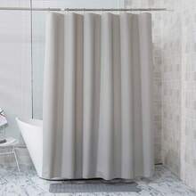 Stall Shower Curtain 54x78, Plastic, Thick PEVA, Heavy Duty With 2 Weighted Stones And 9 Grommets - Grey - View 6