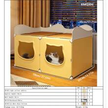 Cat Bed Enclosed Cat House Litter Cat Nest House Washable For Kittens, Suitable For All Seasons