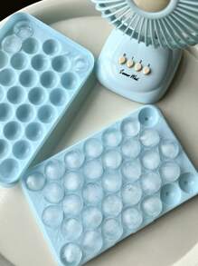 33-Grid Round Ice Cube Tray, Ice Ball Maker Mold, Mini Round Ice Cube Mold With Lid For Cocktail, Whiskey, Tea, Coffee, Great For Home Kitchen Use