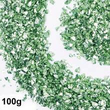 1 Bag 100g High Quality Multi-Color Glass Chips, Suitable For Resin And Crafts - Glass Pebble Filler, UV Epoxy Material, Asymmetrical Shapes, Metallic Luster, Perfect For DIY Art Projects, Decorations And Jewelry Making, Decorative Glass Shards | Glass Chips For Jewelry Making