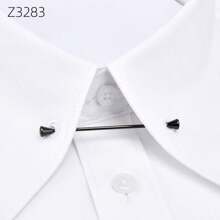 1 件男士衬衫领撑，商务领带配件，银色/金色/枪黑色领带夹，时尚珠宝 - 彩色 - 查看 8