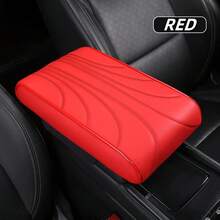 1pc PU Leather Armrest Box Pad, Thick Sponge, Soft & Comfortable, Minimalist Design, Car Interior Storage, Anti-Slip & Wear-Resistant - Multicolor - View 8