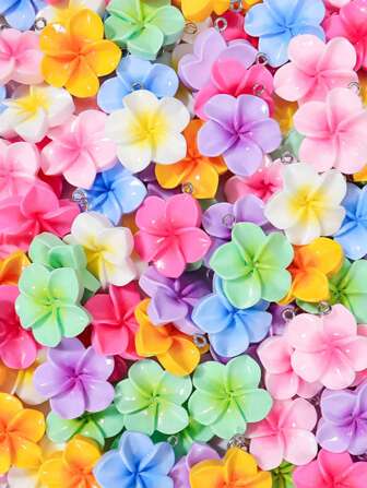 10 st livfulla hartsblomberlocker - blandade sommarblommiga hängen för DIY-smyckestillverkning, halsband, örhängen och hantverksaccessoarer