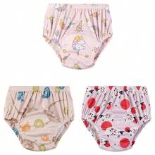 5 PIEZAS Pantalones de pañal para bebé suaves y cómodos, pantalones de entrenamiento para niños pequeños, pañales lavables y reutilizables, pantalones de pañal para recién nacidos, pantalones de entrenamiento para ir al baño del bebé, perfectos para baby shower y el mejor regalo para bebé - Estampado digital - Multicolor - Ver 27
