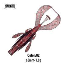 KINGDOM 王国舞动虾软饵 1.8g 3g 63mm 76mm 游泳饵 人工鱼饵 摇摆器 软虫 Ned Jig Rig 鱼饵