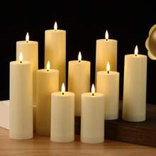 12pcs Candle Set + New Fake Candles + Electronic Flameless Candle Lights + ABS Material + Remote Control High-End Candle Lights + Suitable For Romantic Atmosphere, Birthday Romance, Wedding Creative Timed Candles (Batteries Not Included)