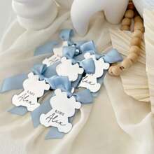 Custom Silver Acrylic Mirror Tags, Teddy Bear Party Gift Tags, Teddy Bear Teen Baby Shower Return Gift Tags, Birthday Gift Tags, Thank-You Gift Tags, Multi-Functional, Highly Decorative, Reusable, Exquisite And Stylish, High Quality, Colorful, Modern Style, Customizable, Personalized, Unique, The Ideal Gift For Him/Her, The Ideal Gift For Her, Boyfriend, Dad, Girlfriend, Mom, Family, Friends, Tea Room, Home, Garden, Office, Anniversaries, Valentine's Day, Mother's Day, Birthday, Father's Day, Graduation Ceremony, Wedding, Housewarming Party, Christmas Decorations, Home Decor Gifts. - Silver - View 4