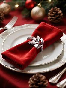 10 件可重复使用的镀金合金餐巾环：边缘光滑，易于清洁，适合婚礼派对庆祝和节日晚宴 - 彩色 - 查看 11