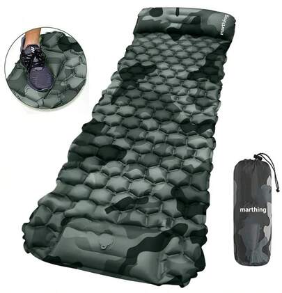 Found Mat Inflable Portatil para Acampar Individual Camuflaje CIIND3