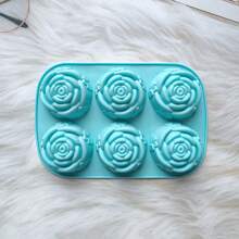 1pc/ Customized 6-Rose 340 Mousse Cake Mold French Dessert DIY Flower Baking Chocolate Ice Cube Soap Mold