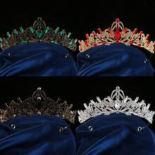 复古简约优雅公主皇冠头饰，适合新娘、18 岁生日、婚礼派对、表演、花卉装饰