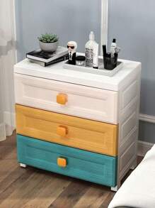 加厚儿童储物柜，带抽屉，可收纳塑料玩具和衣物