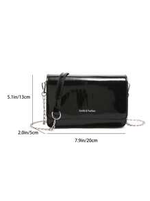 Borsa a tracolla mini con catena, stile minimalista e versatile, da donna