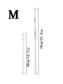 1/2pcs Punch-Free Multi-Functional Telescopic Rod, Simple Installation, Perfect For Bathroom Shower Curtain Rod, Balcony Drying Rod, Wardrobe Hanging Clothes Rod, Door Window Hanging Curtain Rod, Curtain Rod Holder, Bathroom Accessories Home Bathroom Decor Summer