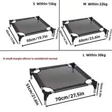 Giường thú cưng bền và thoải mái, thích hợp sử dụng trong nhà/ngoài trời, thiết kế võng làm mát phù hợp với mèo và chó - màu đen - Xem 5