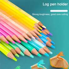 Coffret de pastels gras de couleur macaron - dureté HB, effaçable, qualité professionnelle d'artiste, convient pour la peinture et les fournitures artistiques, fournitures scolaires, rentrée scolaire