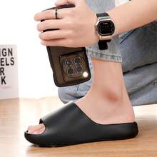 Dép đi trong nhà bằng dừa thoải mái cho nam và nữ, mẫu mới mùa hè 2026, dép đi trong nhà tắm, đế mềm, chống trơn trượt, chất liệu EVA. - màu đen - Xem 7