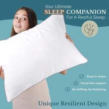 Bed Pillows Standard Size Down Alternative Soft Sleeping Pillows - Set Of 4 - 20"X26" - standard - 查看 3