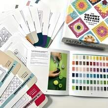 Beginner Crochet Kit: Mixed Plaid Pattern & Dynamic Card Kit - Easy Crochet Plaid Beginner's Guide - 彩色 - 查看 2