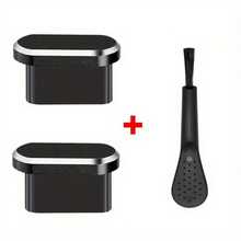 Type-C Charging Port Dust Plug Protective C-Shaped Charging Port Cover With Cleaning Brush - Suitable For IPhone 15 16 17 Series