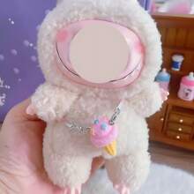 (Somente pingente) Novo pingente decorativo de mini sorvete Labubo de 17 cm de primeira, segunda e terceira geração, acessórios fofos para boneca Labubo, simulação de acessórios para sorvete DIY, atacado para Labubo
